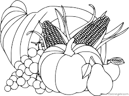 Thanksgiving day turkey bucket cornucopia coloring page download print online pages free color nimbus printable. Cornucopia Coloring Pages Coloringall