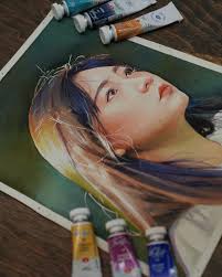 Portrait Study 02 with White Nights Watercolor Playing with light! Thank  you, @artclubmanila for this wonderful set of paints! I immediately tried  it