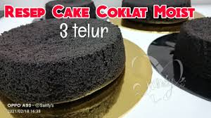Welcome to kiko kuliner channel kali ini kiko kuliner akan membagikan resep bolu pandan coklat. Resep Cake Coklat Moist 3 Telur Youtube