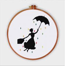 Sewing has an ancient history estimated to begin during the paleolithic era. Mary Poppins Nursery Cross Stitch Pattern Modern Pop Culture Movie Baby Silhouette Counted Chart Easy Cross Stitch Designs Cross Stitch Art Cute Cross Stitch