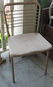 4 Vintage Mid Century Modern 50s Cosco Folding Bridge Chair Tan Metal Gatefold Furniture Fix Furniture Home Decor
