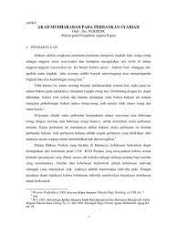 Akad perwakilan, di mana pemilik harta. Artikel Akad Mudharabah Pada Perbankan Syariah