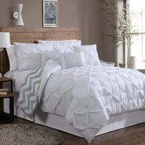 Pleated with luscious textures and various trim design patterns, this comforter set boasts a crisp, cream color that adds an air of tranquility to. White Comforters Sets You Ll Love In 2021 Wayfair