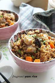 Fragrant Yam Rice Easy Rice Cooker Method Foodelicacy Chinese Cooking Recipes Rice Cooker Recipes Asian Recipes
