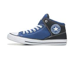 Black And Blue Converse High Tops Converse Chuck Taylor All Star High Street Mid Top Sneaker Roadtrip Blue Black Casual Leather Shoes Converse Sneakers