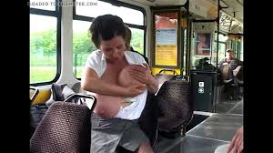 Milena Velba's stunning natural breasts exposed in the tram