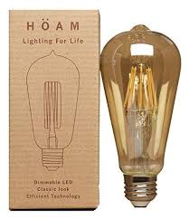 vintage edison dimmable led bulb in 4w 6w and 8w with 40w 60w and 75w equivalent 4000k neutral white old fashioned antique style dimmable led bulb edison bulb