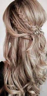 44 Trendy Hairstyles Half Up Half Down Braid Bun Bridal Hair Half Up Curly Hair Braids Hair Styles