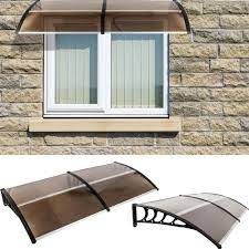 The diy guide to energy efficient home project. Diy 40 X 80 Outdoor Polycarbonate Front Door Window Awning Patio Canopy Brown Ebay