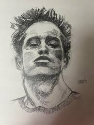 What are some areas to improve in this pencil portrait?