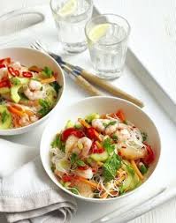 Salade Thai Aux Crevettes La Recette Recette Recette Asiatique Salade Thai Cuisine Asiatique