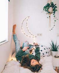 Urban Outfitters Inspired Moon Remake Aesthetic Minimalistic Bedroom Minimalist Bedroom Small Aesthetic Bedroom Aesthetic Room Decor