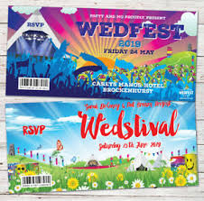 Hochzeitseinladung rock n roll : Wedfest Festival Hochzeitseinladungen Sample Pack Festival Hochzeit Ladt Ebay