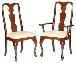 Queen Anne Chairs With Solid Splat And Thin Cabriole Leg Dining Chairs Chair Traditional Chairs