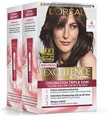 Découvrez notre comparatif des meilleures colorations pour cheveux blancs du moment, sur base d'une recherche impartiale par la rédaction de selectos. L Oreal Paris Excellence Creme Coloration Permanente Triple Soin 100 Couverture Cheveux Blancs Nuance 4 Chatain Lot De 2 Amazon Fr Beaute Et Parfum