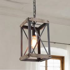 Square Wooden Pendant Light Rustic Pendant Lighting Wooden Pendant Lighting Farmhouse Pendant Lighting