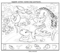 Okul Oncesi Gizlenmis Varliklari Bul Okul Oncesi Okul Boyama Sayfalari