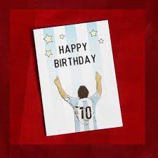 A birthday card based on lionel andrés messi send this card directly to the recipient by choosing the 'handwritten message' option. Messi Birthday Greetings Card Brazil World Cup By Jacobydesign 3 33 Birthday Greeting Cards Messi Birthday Birthday Greetings
