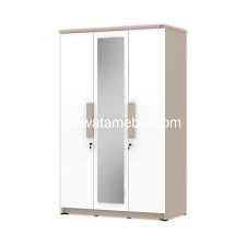 Inspirasi pembahasan terkait lemari dapur tentang 38+ inspirasi terpopuler rangka lemari dapur aluminium adalah : Lemari Pakaian 3 Pintu Cermin Activ Kofi Lp 307 Taupe White Glossy Dewata Mebel