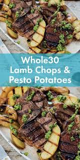 Whole30 Lamb Chops And Fingerlings With Arugula Pesto In 2020 Whole 30 Recipes Lamb Chops Recipes