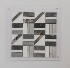 Gạch mosaic đá cẩm thạch xanh trắng trang trí nhà giá rẻ - Trung Quốc Lát  xếp trong phòng tắm, lát xếp sàn