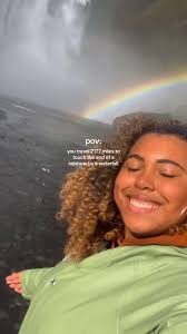 Black Girl at the Waterfall Experience in Iceland