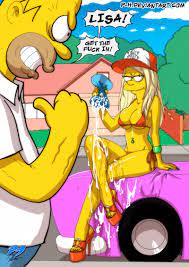 Homer thinks that Lisa is too super-sexy to wash cars? – Simpsons Hentai
