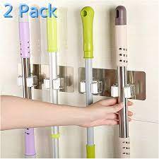 Wiki researchers have been writing reviews of the latest wall mount broom holders since 2020. 2 Pack Self Adhesive Broomand Mop Holders Waterproof Broom Hangers No Drilling Broom Grippers Hold Organizer Wall Mounted Storage Racks Mop Hook For Home Kitchen Bathroom 2 Pack Walmart Com Walmart Com