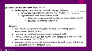 Sebuah partai politik adalah organisasi yang menjalani ideologi tertentu atau dibentuk dengan tujuan khusus. Powerpoint Slide Show Bab 6 3 1 Reaksi Dalam Negeri Sabah Sarawak 2020 04 30 14 03 18 Youtube