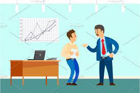 Bad Job Angry Boss And Angry Person Bad Job Business Man