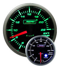 Prosport Gauges premium Series Peak/Warning Gauges Green/White 52mm