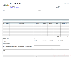 Medical Invoice Template 2 Invoice Template Invoice Template Word Receipt Template