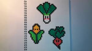 Tutorials with a minecraft theme which is now complete! Pixel Art Nourriture Cute Food Youtube