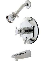 Daytona Wall Mount Tub And Shower Faucet With Bauhaus Cross Handle Shower Tub Tub And Shower Faucets Shower Faucet Sets
