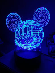 Disney Mickey Mouse Led 3d Night Light Light Up Stand As Shown Mickey Mouse Disney Collectables 3d Night Light