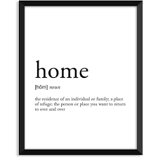 Home Definition Romantic Dictionary Art Print Office Decor 4 65 Liked On Polyvore Featuring Home Word Wall Art Wall Art Quotes Typography Wall Art