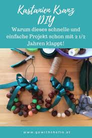 Diy Kastanien Kranz Mit Einem 2 Jahrigen Gowiththeflo Basteln Mit Naturmaterialien Herbst Kastanien Basteln Basteln Mit Kindern