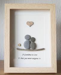 Pebble Art Framed Picture Grandma Grandmother And Child A Grandma Is Love That You Never Outgrow Pebble Art Scrabble Art Framed Art