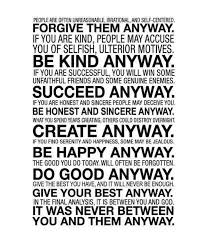 Mother teresa do it anyway. Mother Teresa Quotes Love Anyway 12 Quotesbae