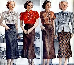 Vintage Inspiration 1936 1937 Winter Blouses Skirts Vintage Fashion 1930s 1930s Fashion Winter Blouses