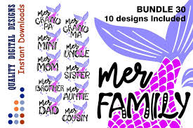 Download Big Set 50 Off Bundle Mermaid Family Shirts Svg Design 286117 Svgs Design Bundles
