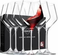 Amazon.com | coccot Wine Glasses,White Red Wine Glasses Set ...