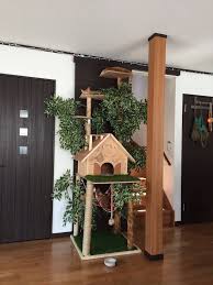 In this spot was our litter box and recycling bin. Homemade Cat Posts Trees And Houses