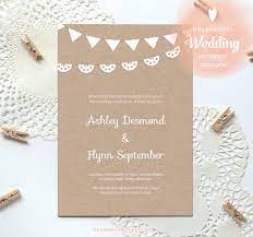 Free Printable Wedding Invitation Template Kraft Paper Free Printable Wedding Invitations Free Printable Wedding Invitation Templates Wedding Invitations Diy