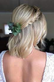 33 Stylish Wedding Hairstyles With Hair Down Braids For Short Hair Short Wedding Hair Down Hairstyles