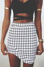 Black And White Plaid Skirt Outfits Summer Summer Fashion Cute Outfits Clothes