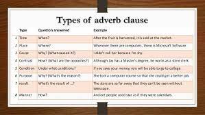 Subordinating conjunctions also join two clauses together, but in doing so, they make one clause dependent (or subordinate) upon the other. What Is Adverbial Clause Of Place Know It Info