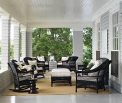 Black And White Wicker Patio Furniture Front Yard Jpg Jpeg Image 450x380 Pixels Wicker Porch Furniture Porch Furniture Indoor Outdoor Living