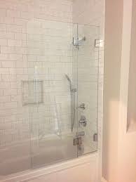 Our atlanta company will make sure that you get nothing less than the highest level of services to install your dream bathtub enclosure in your space. Frameless Tub Shower Enclosure Operable Splash Panel Furnished Installed By Rex Glass Mirror Co Inc Glass Tub Bathroom Redo Shower Tub