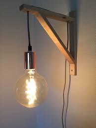 Ikea Diy Lampe Af Ekby Hyldekonsol Og Rema1000 Lampefatning